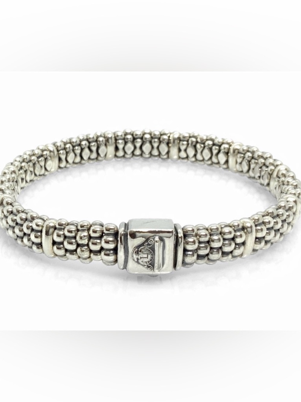 Genuine Lagos Caviar Sterling silver Station Bracelet